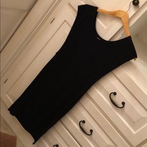 NWT black stretch midi dress w/low arm holes